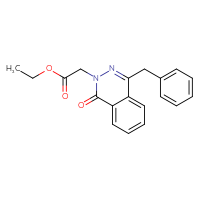 Chemical structure of ethyl 2-(4-benzyl-1-oxo-1,2-dihydrophthalazin-2-yl)acetate - CSSB00121703545