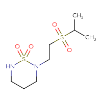 Chemical structure of 2-[2-(propane-2-sulfonyl)ethyl]-1λ⁶,2,6-thiadiazinane-1,1-dione - CSMB02136734294