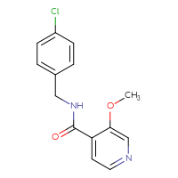 Chemical structure of N-[(4-chlorophenyl)methyl]-3-methoxypyridine-4-carboxamide - CSSB00975243428