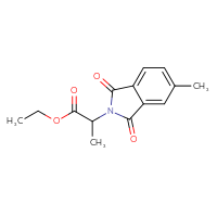 Chemical structure of ethyl 2-(5-methyl-1,3-dioxo-2,3-dihydro-1H-isoindol-2-yl)propanoate - CSSB02010025153