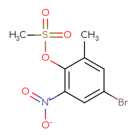 Chemical structure of 4-bromo-2-methyl-6-nitrophenyl methanesulfonate - CSSB00153818548