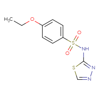 Chemical structure of 4-ethoxy-N-(1,3,4-thiadiazol-2-yl)benzene-1-sulfonamide - CSSB00047929946
