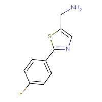 Chemical structure of 1-[2-(4-fluorophenyl)-1,3-thiazol-5-yl]methanamine - CSSB00011446849