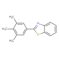 Chemical structure of 2-(3,4,5-trimethylphenyl)-1,3-benzothiazole - CSSB14823817129