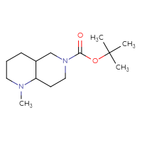 Chemical structure of tert-butyl 1-methyl-decahydro-1,6-naphthyridine-6-carboxylate - CSSB00012875089