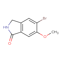 Chemical structure of 5-bromo-6-methoxy-2,3-dihydro-1H-isoindol-1-one - CSSB00010764774