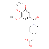 Chemical structure of 2-[1-(3,4,5-trimethoxybenzoyl)piperidin-4-yl]acetic acid - CSSB00020596416