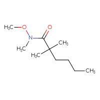 Chemical structure of N-methoxy-N,2,2-trimethylhexanamide - CSSB21151591076