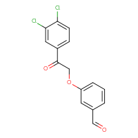 Chemical structure of 3-[2-(3,4-dichlorophenyl)-2-oxoethoxy]benzaldehyde - CSSB00037588203