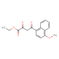 Chemical structure of ethyl 4-(4-methoxynaphthalen-1-yl)-2,4-dioxobutanoate - CSSB21495857105