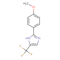Chemical structure of 2-(4-methoxyphenyl)-5-(trifluoromethyl)-1H-imidazole - CSSB01412078726