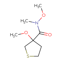 Chemical structure of N,3-dimethoxy-N-methylthiolane-3-carboxamide - CSSB01991053633