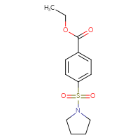 Chemical structure of ethyl 4-(pyrrolidine-1-sulfonyl)benzoate - CSSB00020592637