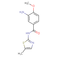 Chemical structure of 3-amino-4-methoxy-N-(5-methyl-1,3-thiazol-2-yl)benzamide - CSSB00000632062