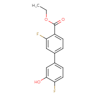 Chemical structure of ethyl 3,4'-difluoro-3'-hydroxy-[1,1'-biphenyl]-4-carboxylate - CSSB00150706288