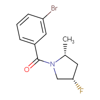 Chemical structure of (2R,4S)-1-(3-bromobenzoyl)-4-fluoro-2-methylpyrrolidine - CSSB06736822389