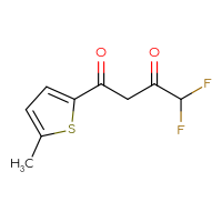 Chemical structure of 4,4-difluoro-1-(5-methylthiophen-2-yl)butane-1,3-dione - CSSB00016305069