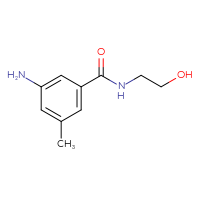 Chemical structure of 3-amino-N-(2-hydroxyethyl)-5-methylbenzamide - CSSB00013322050