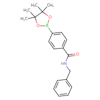 Chemical structure of N-benzyl-4-(4,4,5,5-tetramethyl-1,3,2-dioxaborolan-2-yl)benzamide - CSSB00000062063