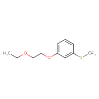 Chemical structure of 1-(2-ethoxyethoxy)-3-(methylsulfanyl)benzene - CSSB00913406484