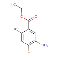 Chemical structure of ethyl 5-amino-2-bromo-4-fluorobenzoate - CSSB00011756673