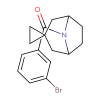 Chemical structure of 8-(3-bromobenzoyl)-8-azaspiro[bicyclo[3.2.1]octane-3,1'-cyclopropane] - CSSB00075712439