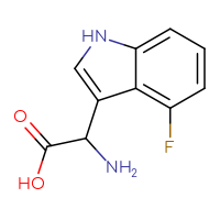 Chemical structure of 2-amino-2-(4-fluoro-1H-indol-3-yl)acetic acid - CSSB00010186653
