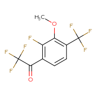 Chemical structure of 2,2,2-trifluoro-1-[2-fluoro-3-methoxy-4-(trifluoromethyl)phenyl]ethan-1-one - CSSB21103240640