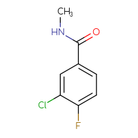 Chemical structure of 3-chloro-4-fluoro-N-methylbenzamide - CSSB00012914406