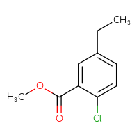 Chemical structure of methyl 2-chloro-5-ethylbenzoate - CSSB00135401336