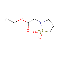Chemical structure of ethyl 2-(1,1-dioxo-1λ⁶,2-thiazolidin-2-yl)acetate - CSSB00011326251