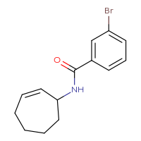 Chemical structure of 3-bromo-N-(cyclohept-2-en-1-yl)benzamide - CSSB00132005907