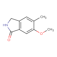 Chemical structure of 6-methoxy-5-methyl-2,3-dihydro-1H-isoindol-1-one - CSSB00009861428