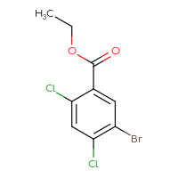 Chemical structure of ethyl 5-bromo-2,4-dichlorobenzoate - CSSB00012920422