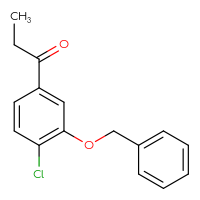Chemical structure of 1-[3-(benzyloxy)-4-chlorophenyl]propan-1-one - CSSB20879837905