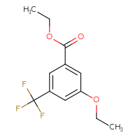 Chemical structure of ethyl 3-ethoxy-5-(trifluoromethyl)benzoate - CSSB06283591006