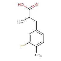 Chemical structure of 3-(3-fluoro-4-methylphenyl)-2-methylpropanoic acid - CSSB00012633974