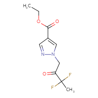 Chemical structure of ethyl 1-(3,3-difluoro-2-oxobutyl)-1H-pyrazole-4-carboxylate - CSSB21332172740