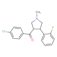 Chemical structure of 3-(4-chlorobenzoyl)-4-(2-fluorophenyl)-1-methylpyrrolidine - CSSB00025727341