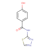 Chemical structure of 4-hydroxy-N-(1,3,4-thiadiazol-2-yl)benzamide - CSSB00000749929