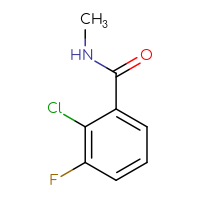 Chemical structure of 2-chloro-3-fluoro-N-methylbenzamide - CSSB00012472361