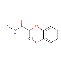 Chemical structure of 2-(2-bromophenoxy)-N-methylpropanamide - CSSB00000204302