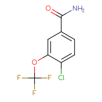 Chemical structure of 4-chloro-3-(trifluoromethoxy)benzamide - CSSB00010171625