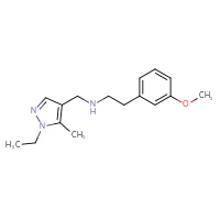 Chemical structure of [(1-ethyl-5-methyl-1H-pyrazol-4-yl)methyl][2-(3-methoxyphenyl)ethyl]amine - CSSB00015199265