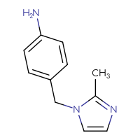 Chemical structure of 4-[(2-methyl-1H-imidazol-1-yl)methyl]aniline - CSSB00000751201