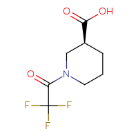 Chemical structure of (3S)-1-(2,2,2-trifluoroacetyl)piperidine-3-carboxylic acid - CSSB00012864018