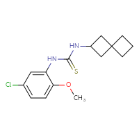 Chemical structure of 1-(5-chloro-2-methoxyphenyl)-3-{spiro[3.3]heptan-2-yl}thiourea - CSSB02040511121