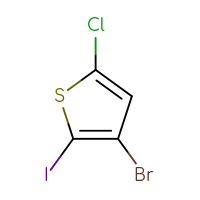 Chemical structure of 3-bromo-5-chloro-2-iodothiophene - CSSB00120448519