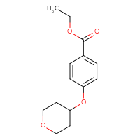 Chemical structure of ethyl 4-(oxan-4-yloxy)benzoate - CSSB00001235891
