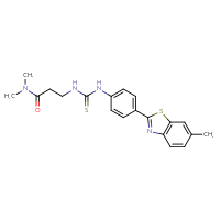 Chemical structure of N,N-dimethyl-3-({[4-(6-methyl-1,3-benzothiazol-2-yl)phenyl]carbamothioyl}amino)propanamide - CSSB21432452327